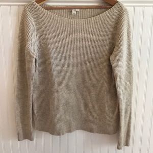 Cream Boat Neck Sweater
